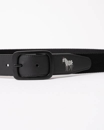 Paul Smith Mens Zebra Webbing Belt - 79 Black