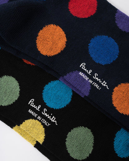 Paul Smith Mens 2-Pack Polka Dot Socks logo detail