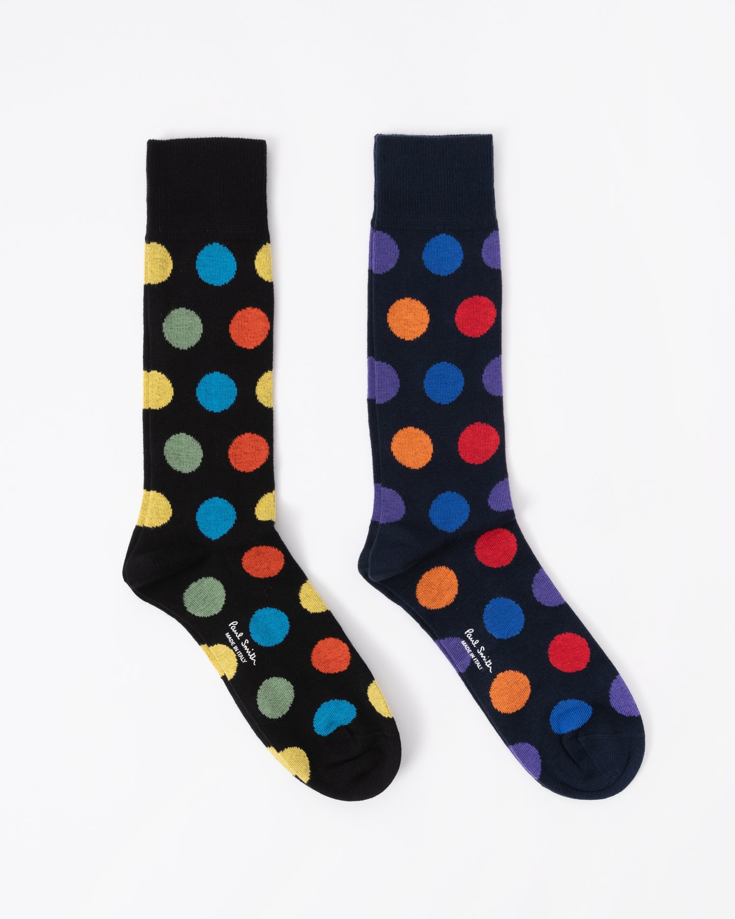 Paul Smith Mens 2-Pack Polka Dot Socks flat lay
