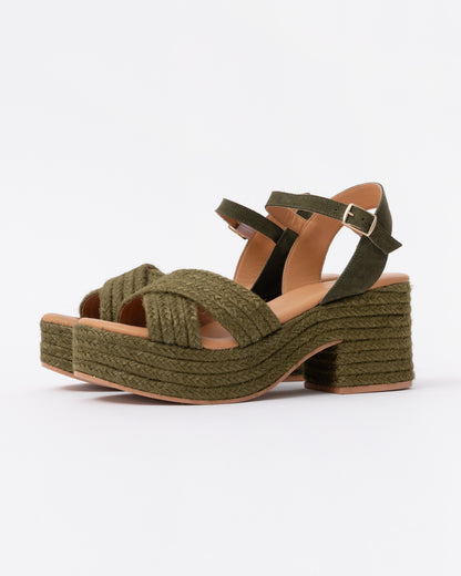 Penelope Chilvers Womens Bella Jute Sandal in 764 Sage