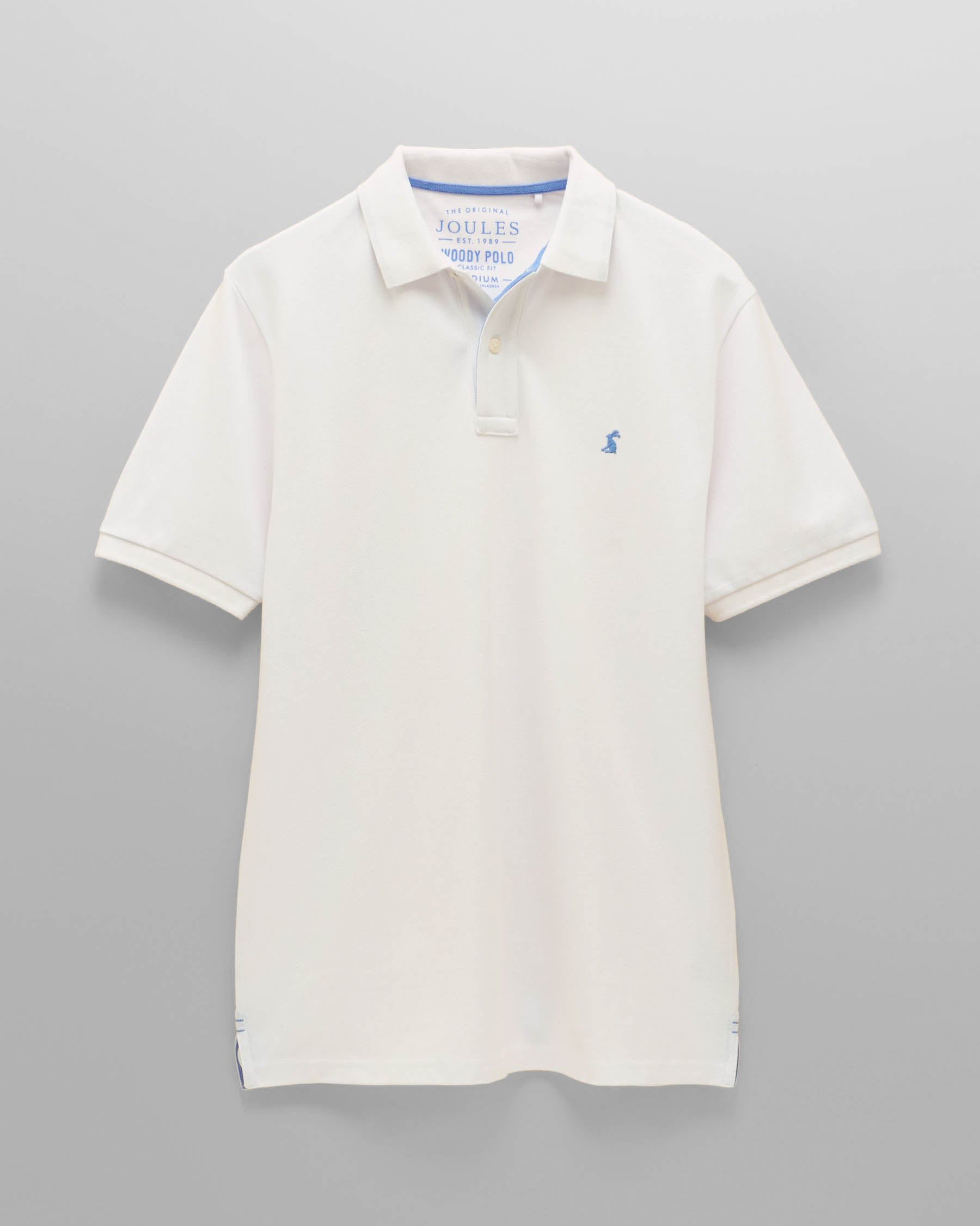 Joules Woody Mens Polo Shirt - White - CHO - Designer 