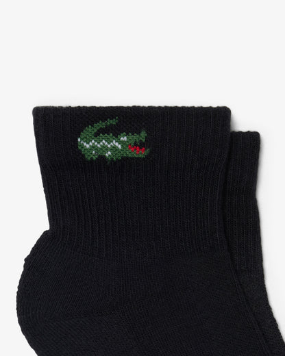 Lacoste 3-Pack Mid-Length Mens Sport Socks - Black 031