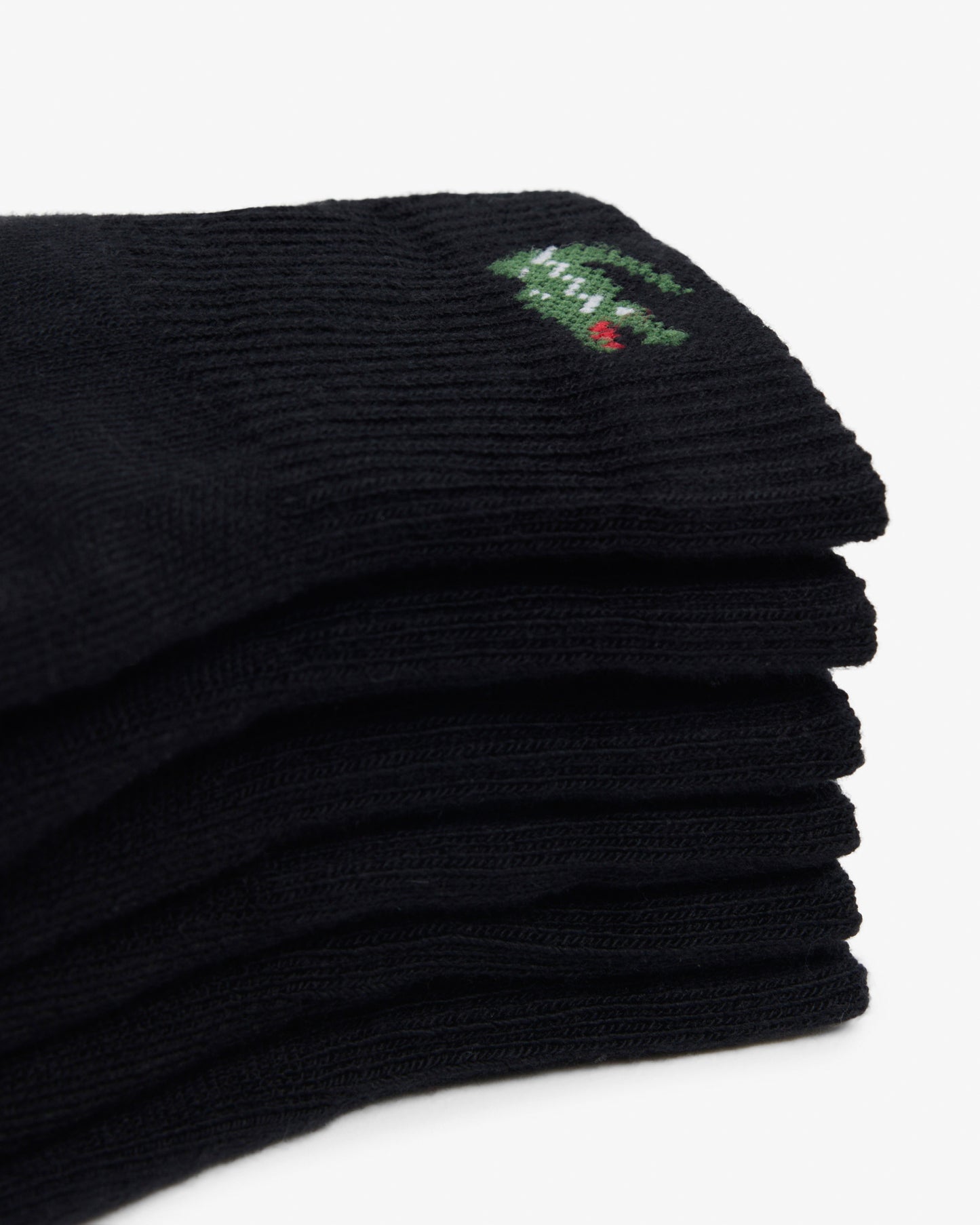 Lacoste 3-Pack Mid-Length Mens Sport Socks - Black 031