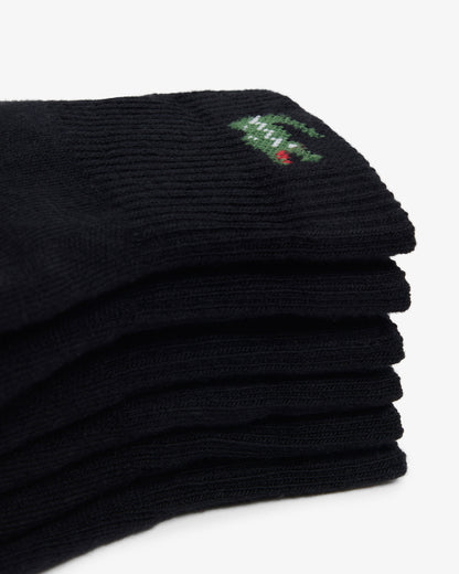 Lacoste 3-Pack Mid-Length Mens Sport Socks - Black 031