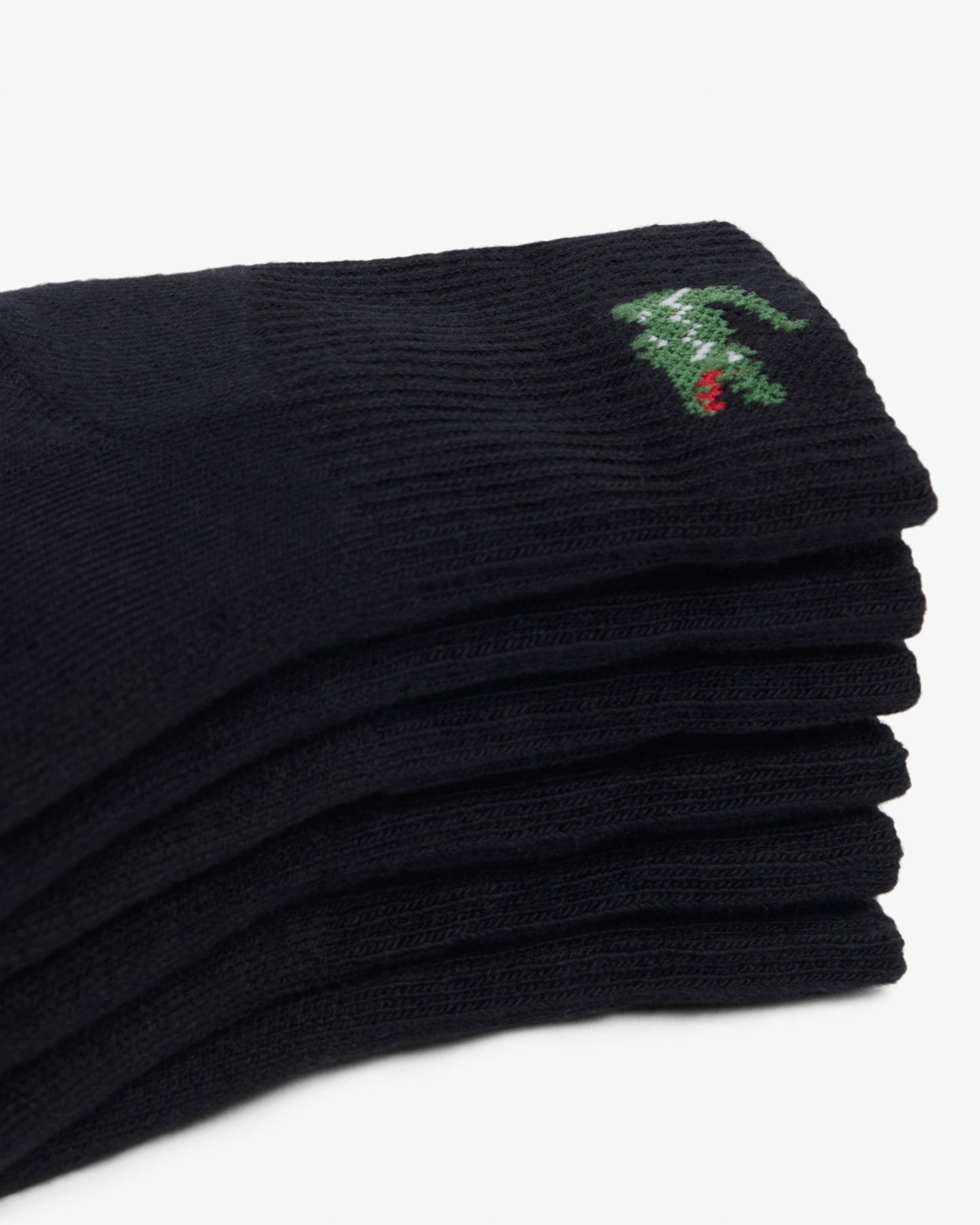 Lacoste 6-Pack Mid-Length Mens Sport Socks - Black 031