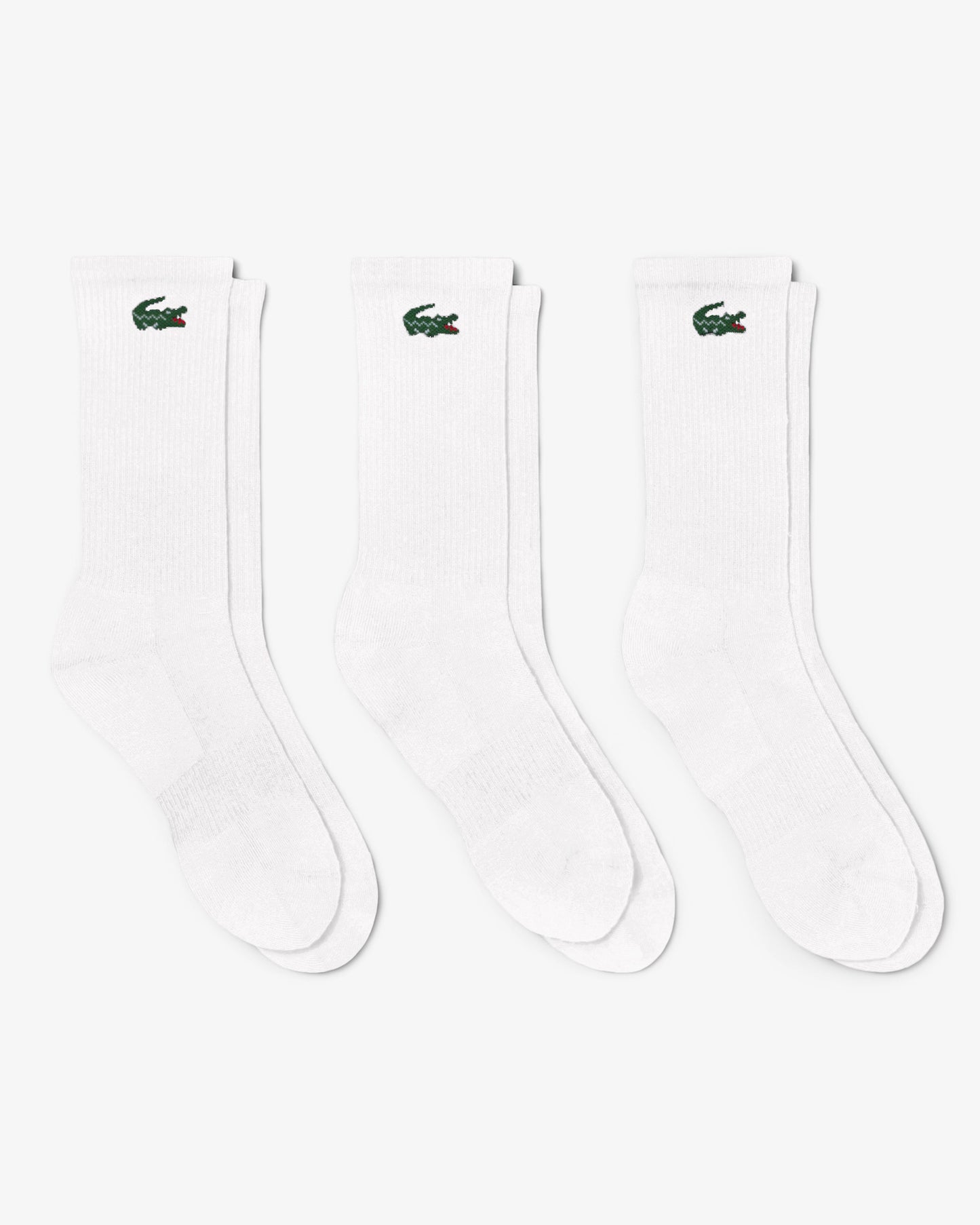 Lacoste 3-Pack Long Mens Sport Socks - White 001
