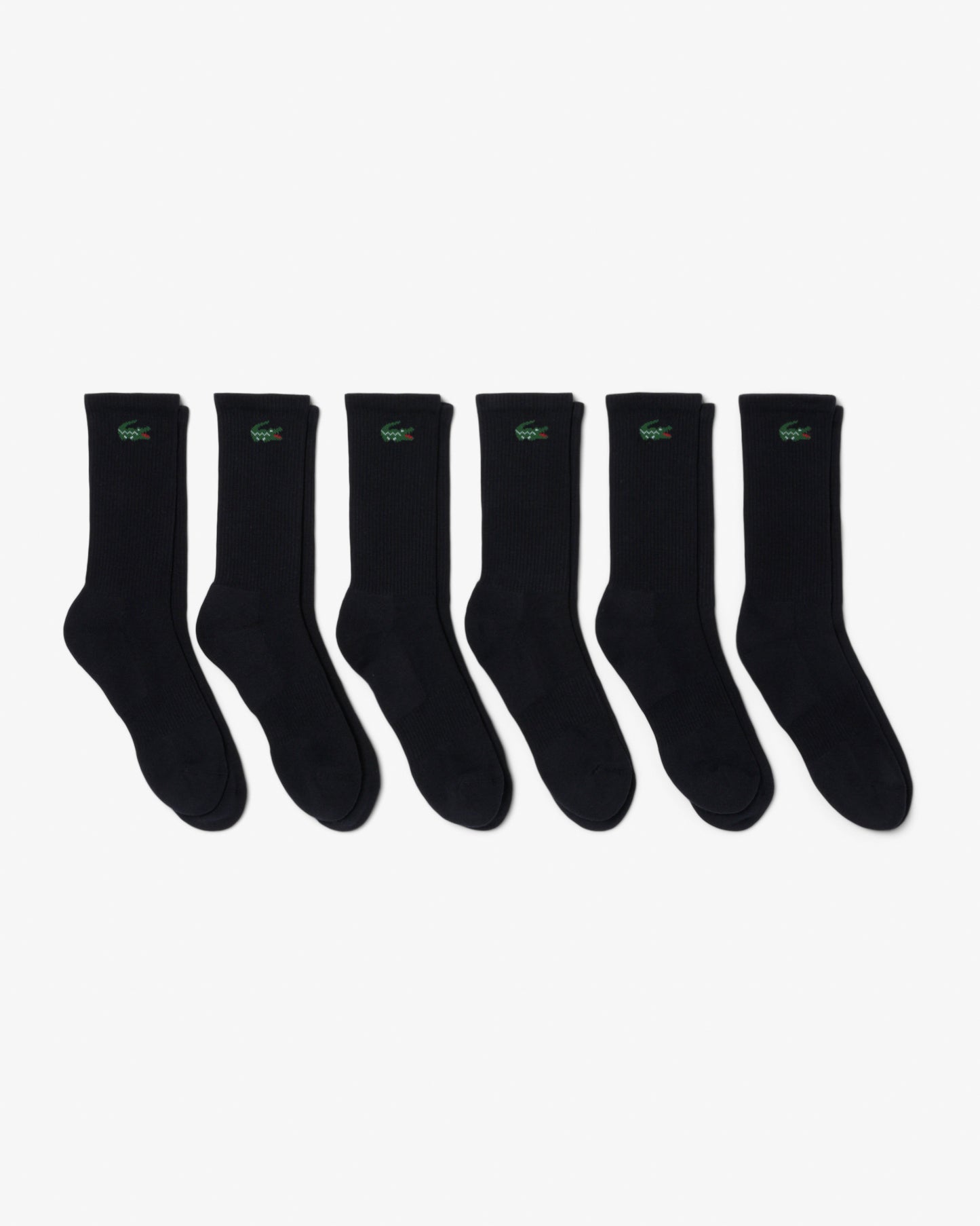 Lacoste 6-Pack Long Mens Sport Socks - Black 031