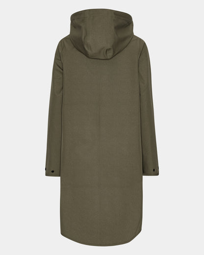 Ilse Jacobsen Rain Womens A-Line Softshell Raincoat - Army 410