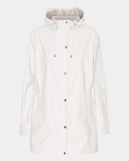 Ilse Jacobsen Rain Womens Short Rubberised Raincoat - Milk Creme 121