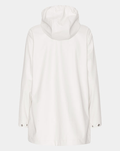 Ilse Jacobsen Rain Womens Short Rubberised Raincoat - Milk Creme 121