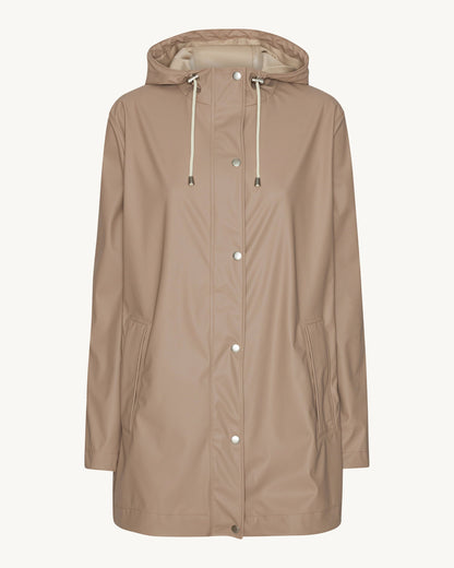 Ilse Jacobsen Rain Womens Short Rubberised Raincoat - Atmosphere 149