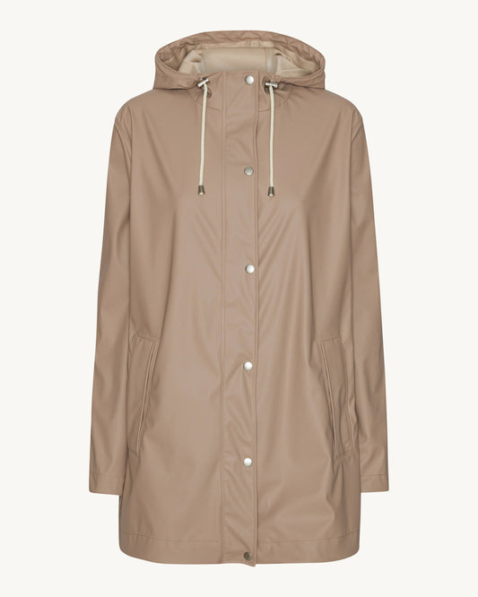 Ilse Jacobsen Rain Womens Short Rubberised Raincoat - Atmosphere 149