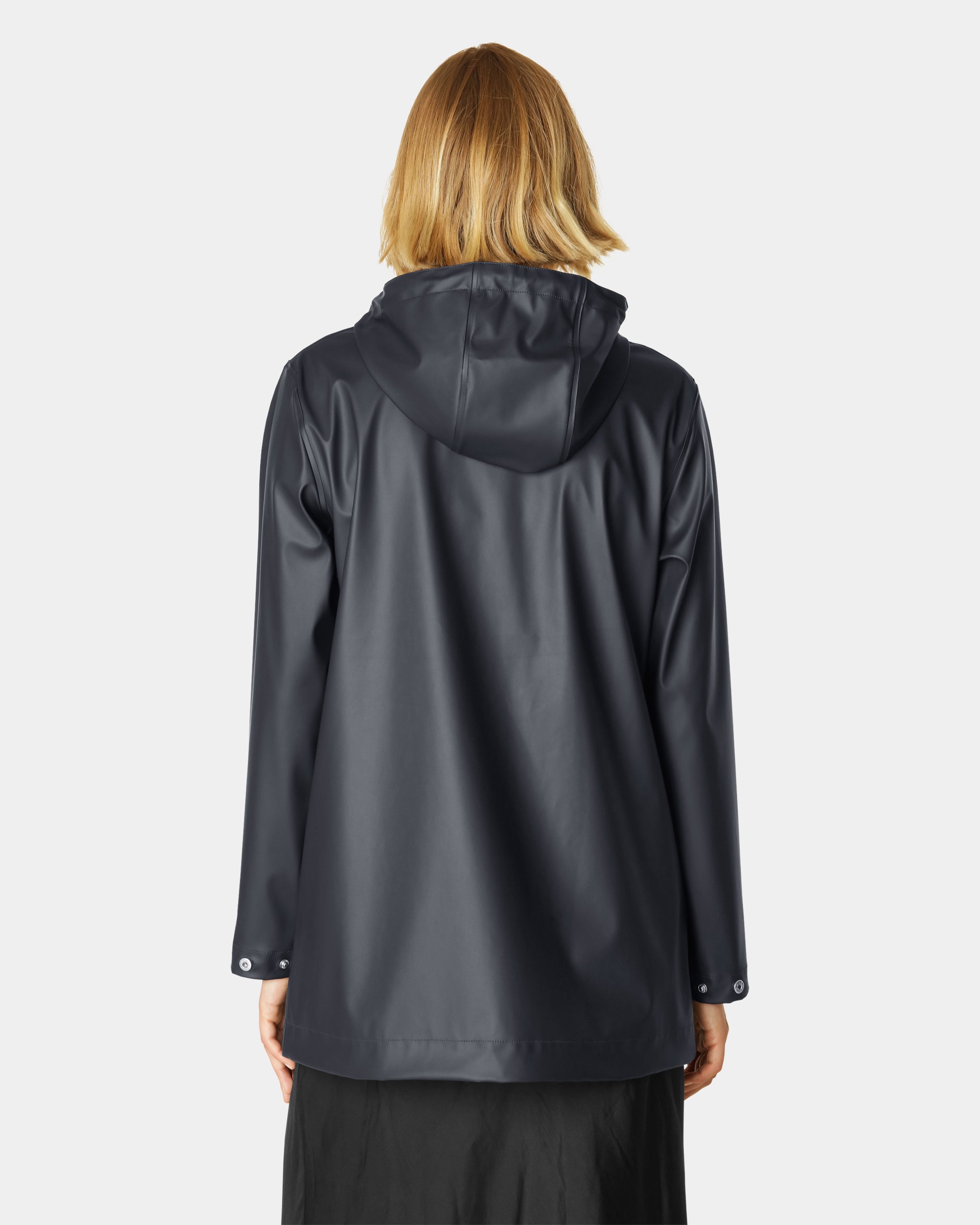 Ilse Jacobsen Rain Womens Short Rubberised Raincoat - Dark Indigo
