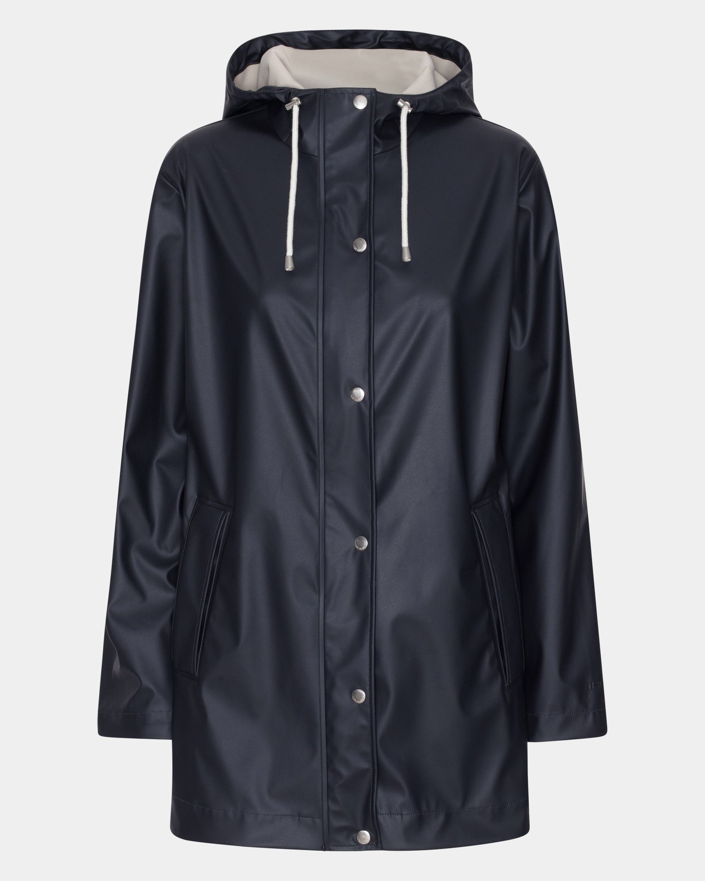 Ilse Jacobsen Rain Womens Short Rubberised Raincoat - Dark Indigo 660