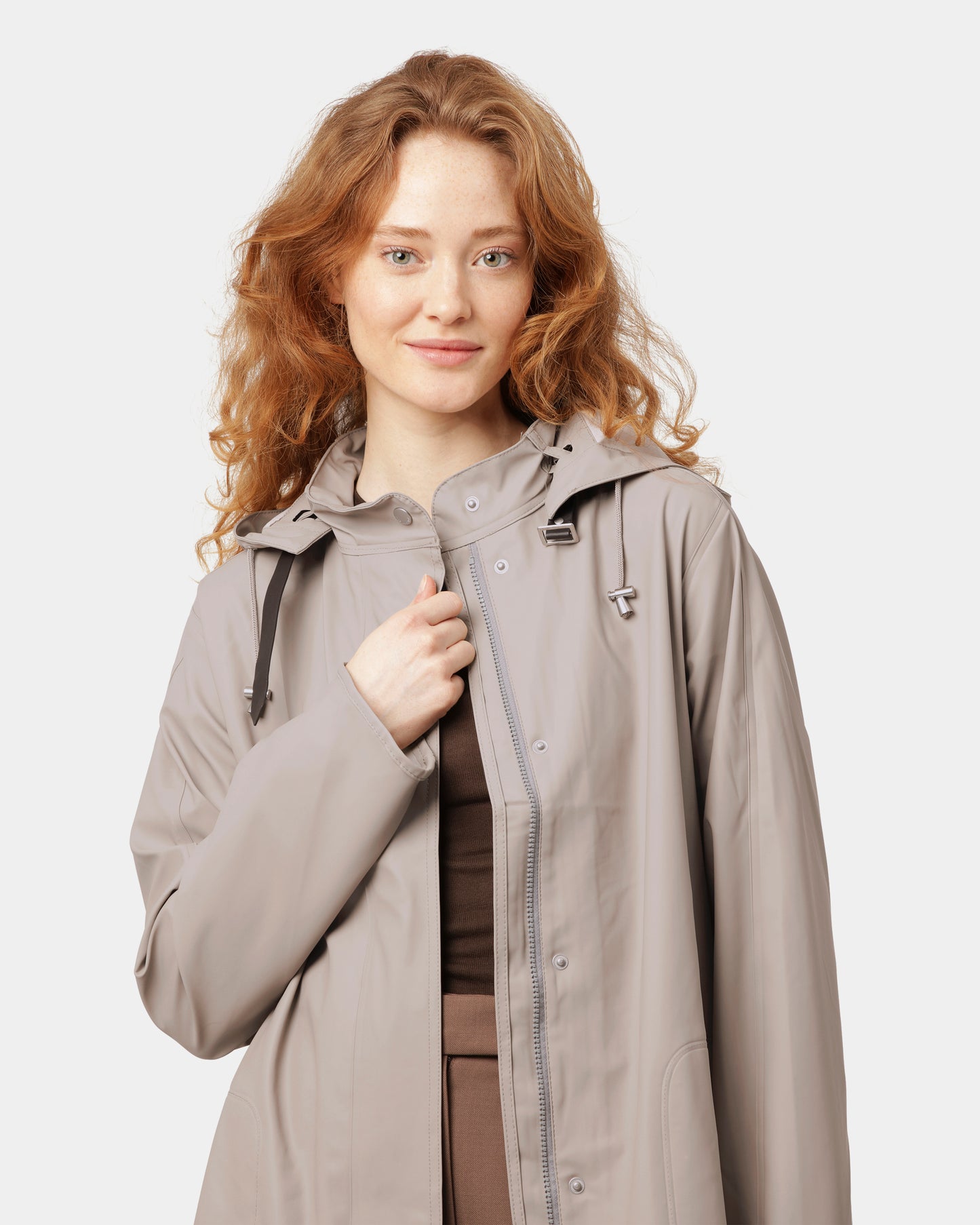 Ilse Jacobsen Rain Womens A-Line Rubberised Raincoat - Atmosphere 149