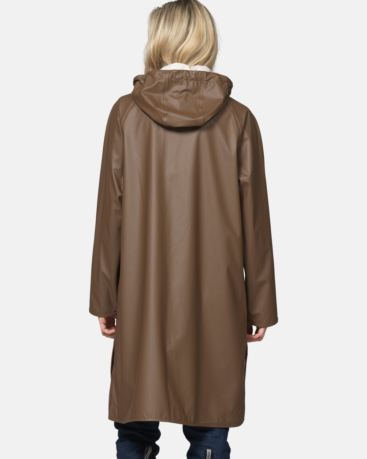 Ilse Jacobsen Rain Womens A - Line Rubberised Raincoat - Mud 206 | CHO | Designer Womens Rain Coats