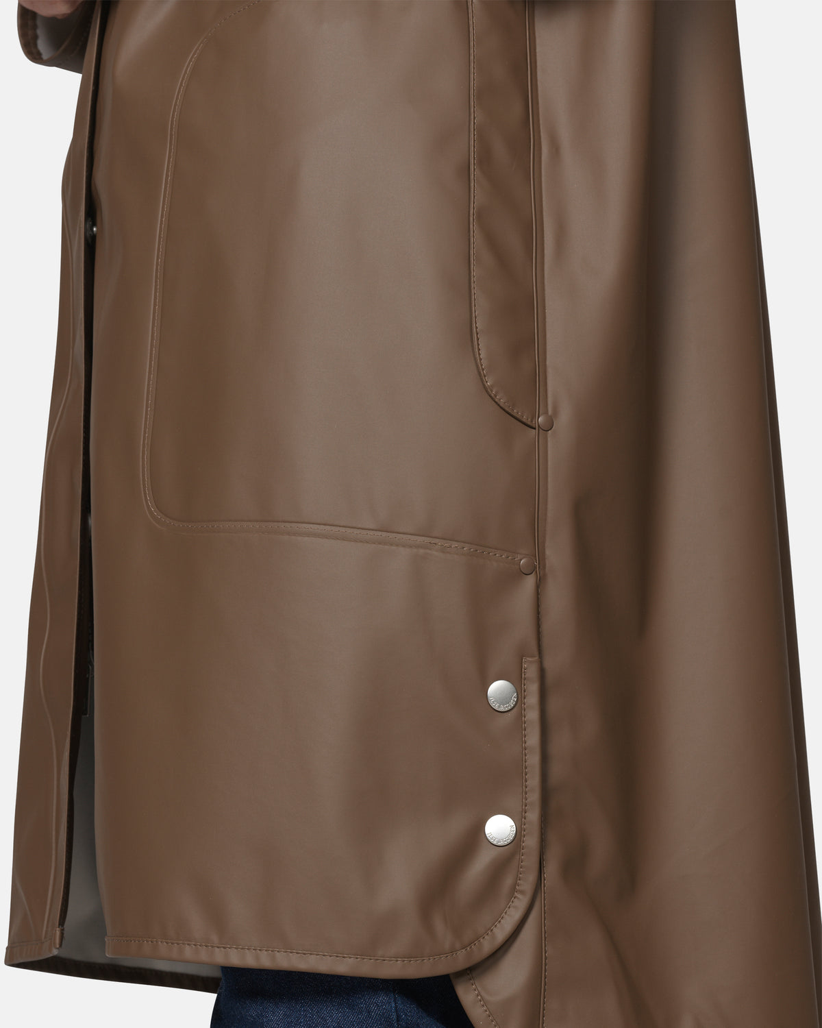 Ilse Jacobsen Rain Womens A - Line Rubberised Raincoat - Mud 206 | CHO | Designer Womens Rain Coats