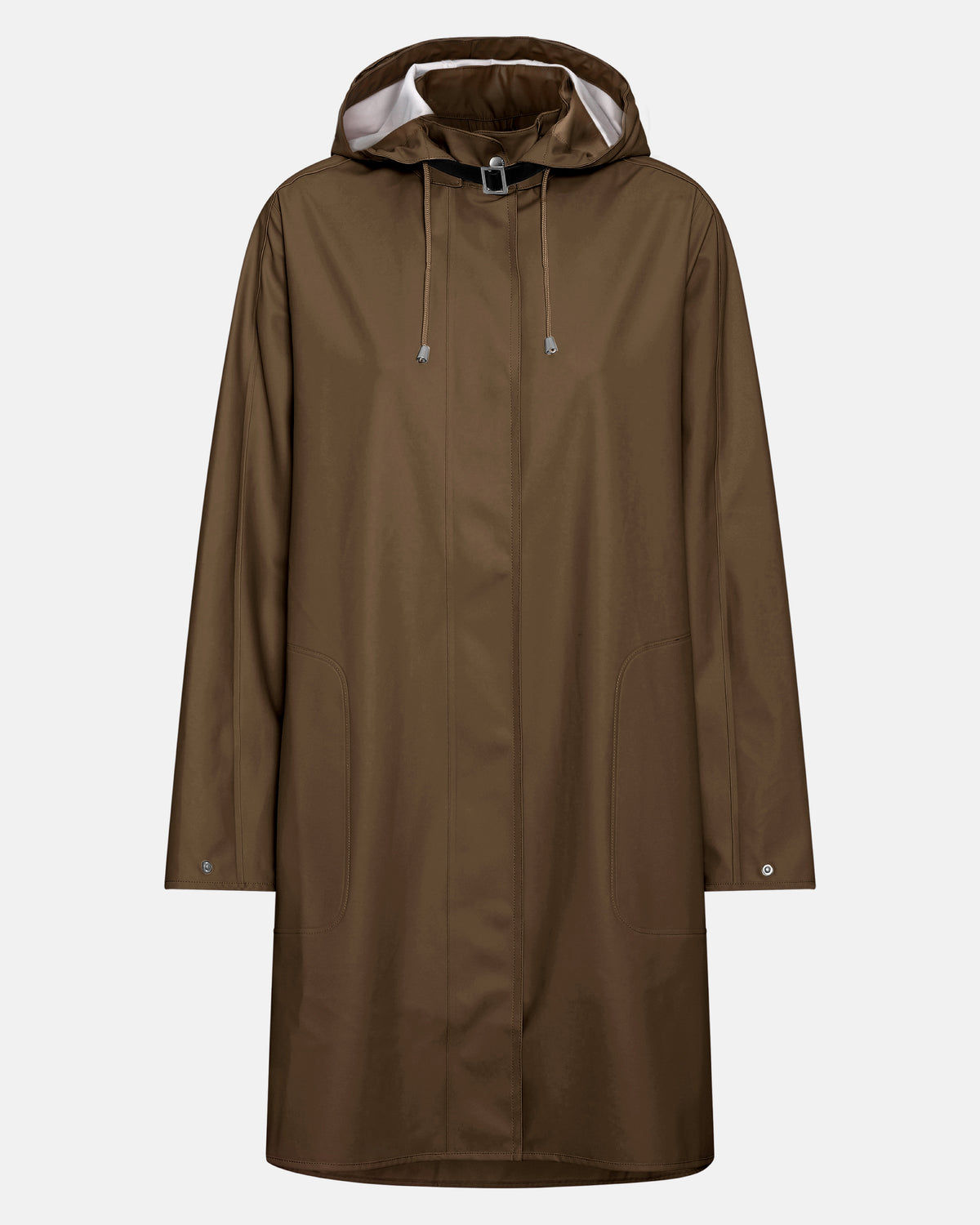 Ilse Jacobsen Rain Womens A - Line Rubberised Raincoat - Mud 206 | CHO | Designer Womens Rain Coats