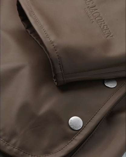 Ilse Jacobsen Rain Womens A - Line Rubberised Raincoat - Mud 206 | CHO | Designer Womens Rain Coats