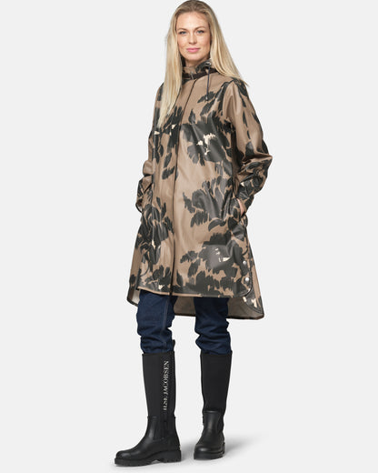 Ilse Jacobsen Rain Print Womens A-Line Rubberised Raincoat - Floral Decors 732