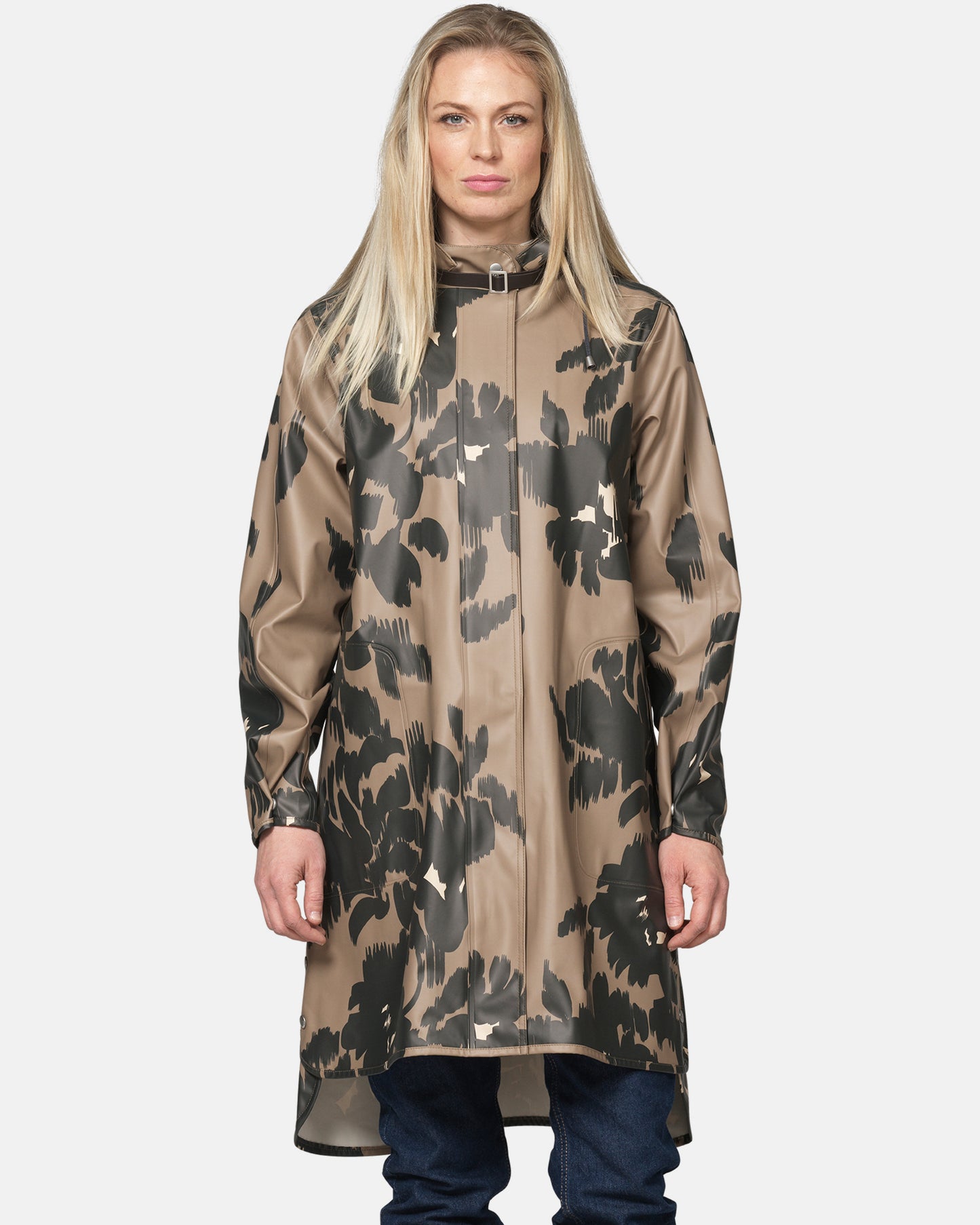Ilse Jacobsen Rain Print Womens A-Line Rubberised Raincoat - Floral Decors 732