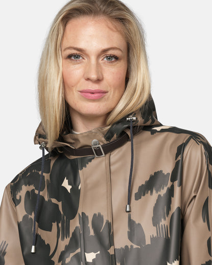Ilse Jacobsen Rain Print Womens A-Line Rubberised Raincoat - Floral Decors 732