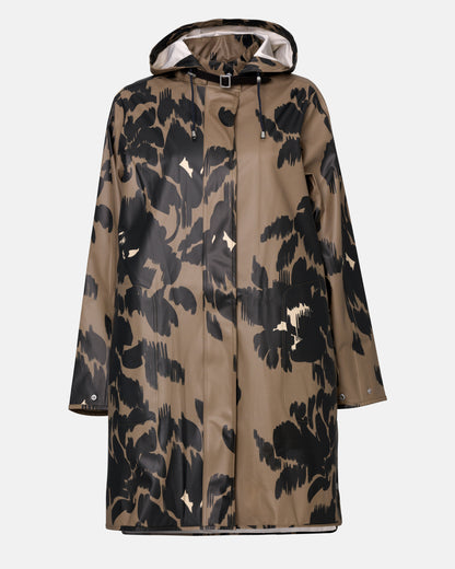 Ilse Jacobsen Rain Print Womens A-Line Rubberised Raincoat - Floral Decors 732