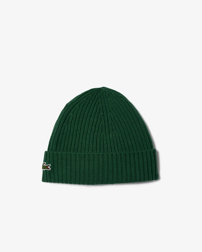 Lacoste Mens Ribbed Beanie - Green 132