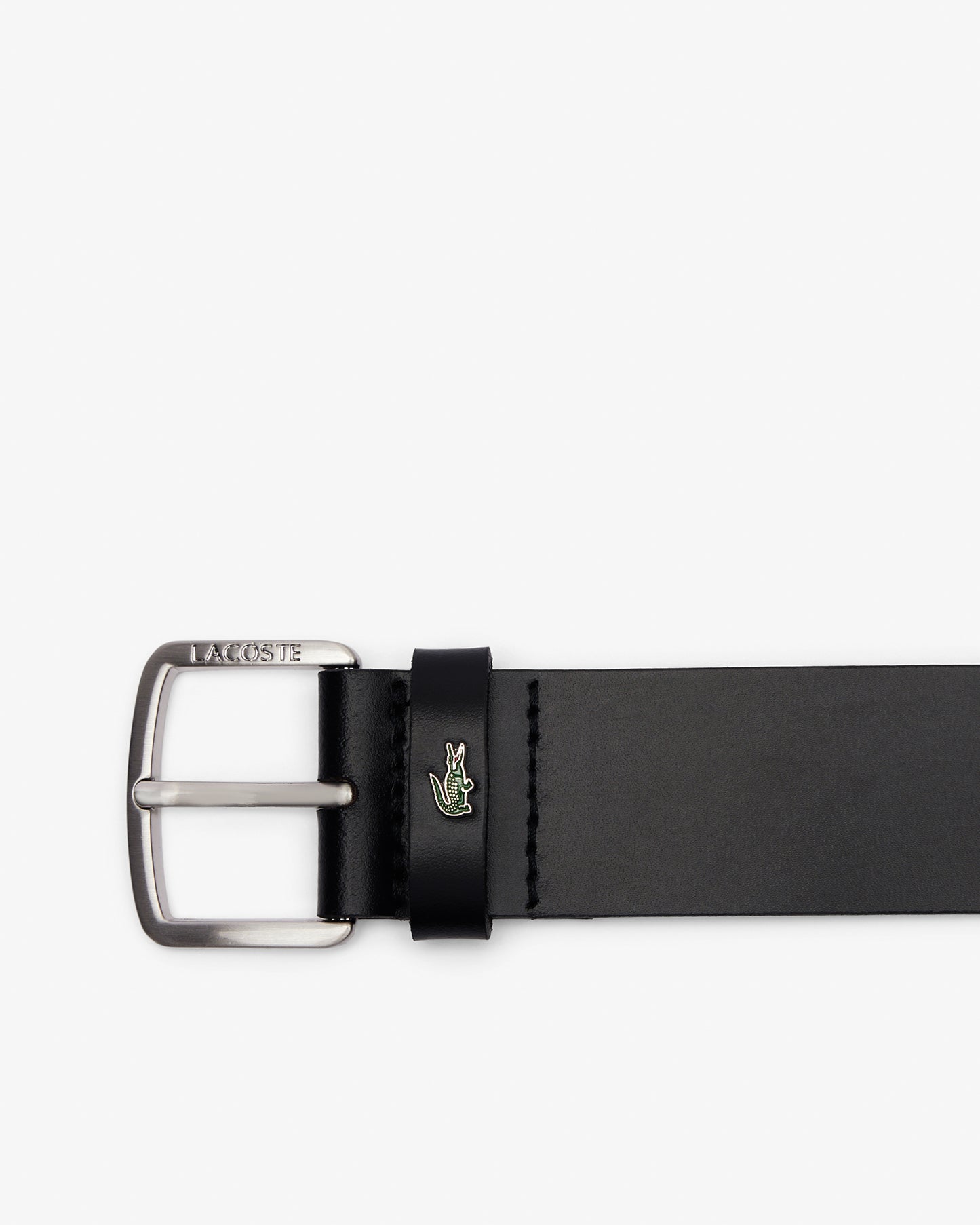 Lacoste Raw Edge Mens Leather Belt - Noir 000