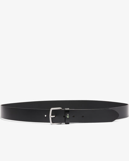 Lacoste Raw Edge Mens Leather Belt - Noir 000