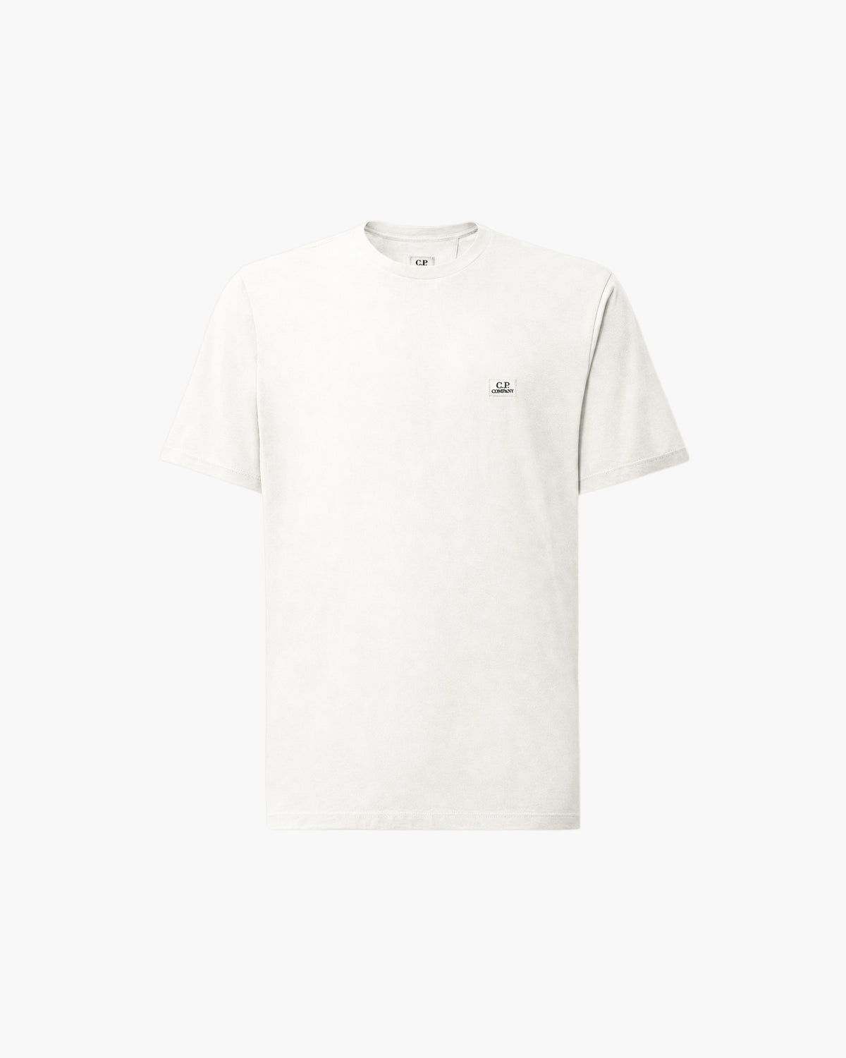 C.P. Company 30/1 Jersey Logo Patch Mens T-Shirt - Gauze White 103