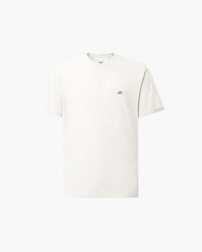 C.P. Company 30/1 Jersey Logo Patch Mens T-Shirt - Gauze White 103