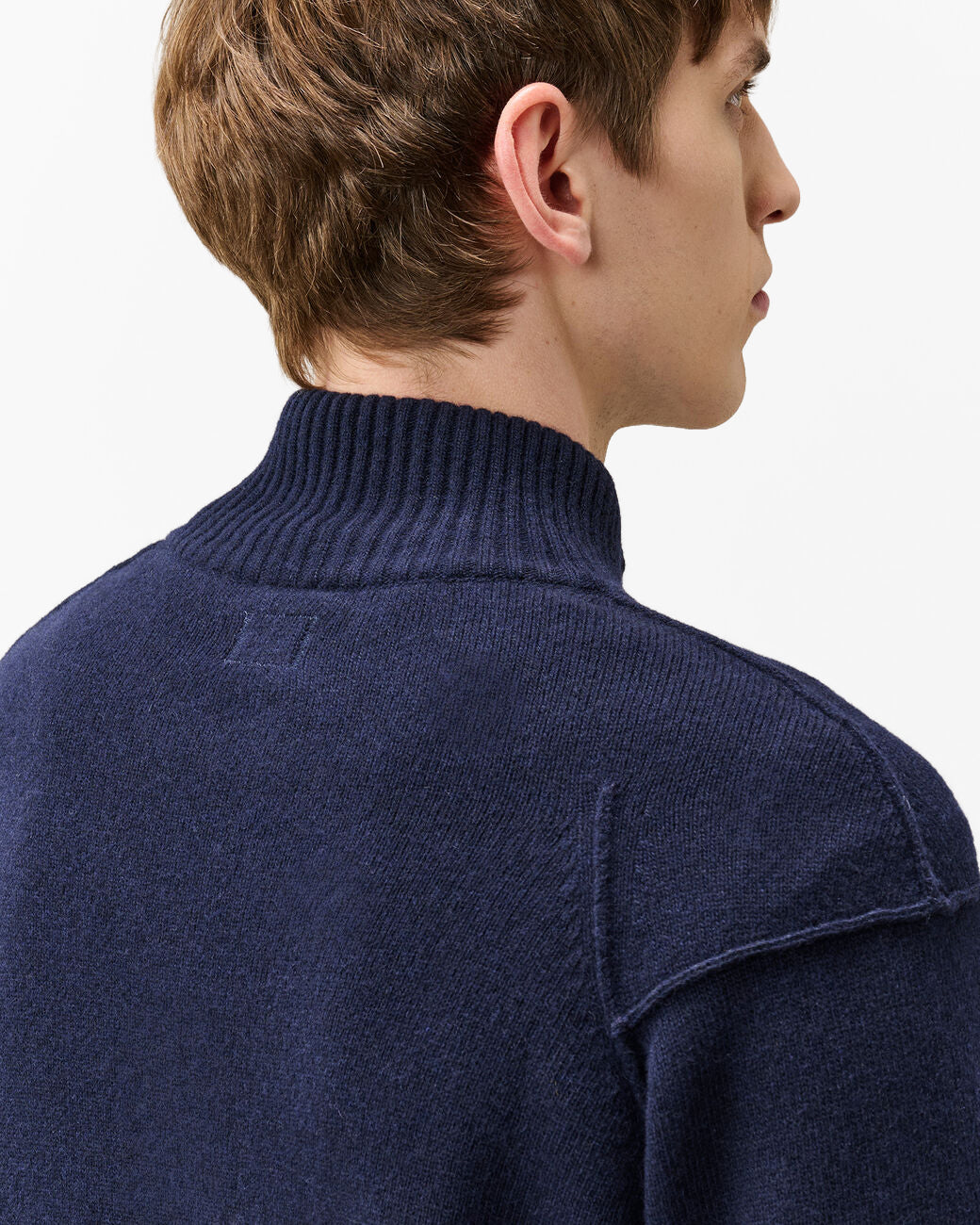 C.P. Company Lambswool GRS Lens Full Zip Mens Jumper - Total Eclipse 888