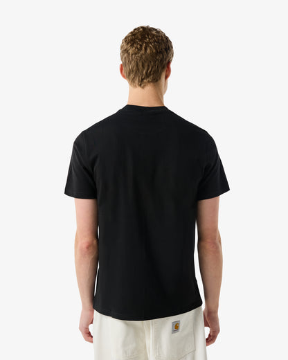 Hunter Red Label Essentials Mens Logo T-Shirt - Black | CHO | Designer Mens Short Sleeve T-Shirts