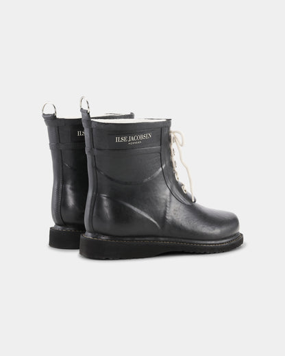 Ilse Jacobsen Rub Womens Laced Short Rubber Boots - Black 001