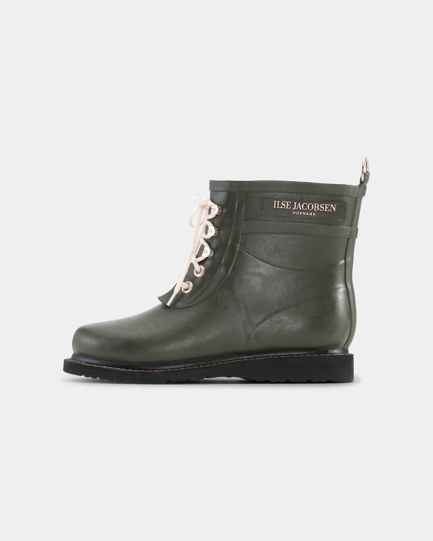 Ilse Jacobsen Rub Womens Laced Short Rubber Boots - Army 410