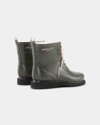 Ilse Jacobsen Rub Womens Laced Short Rubber Boots - Army 410