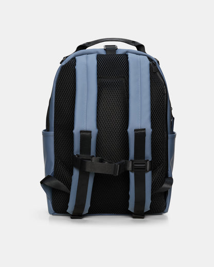 back of Rains Clip Front Backpack in 172 Blue Dusk