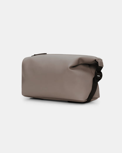side of Rains Hilo Wash Bag in 173 Cinder