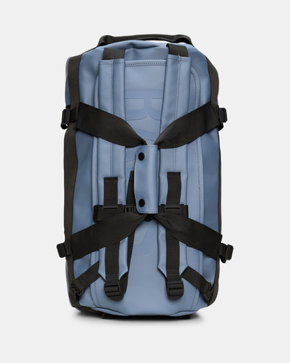 top of a Rains Texel Duffel Bag Small in 172 Blue Dusk