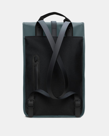 back of a Rains Unisex Backpack in 175 Mystique