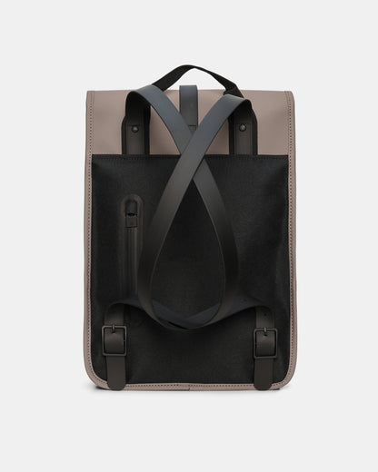 back of a Rains Unisex Backpack Mini in 173 Cinder