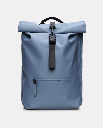 Rains Unisex Rolltop Rucksack in 172 Blue Dusk