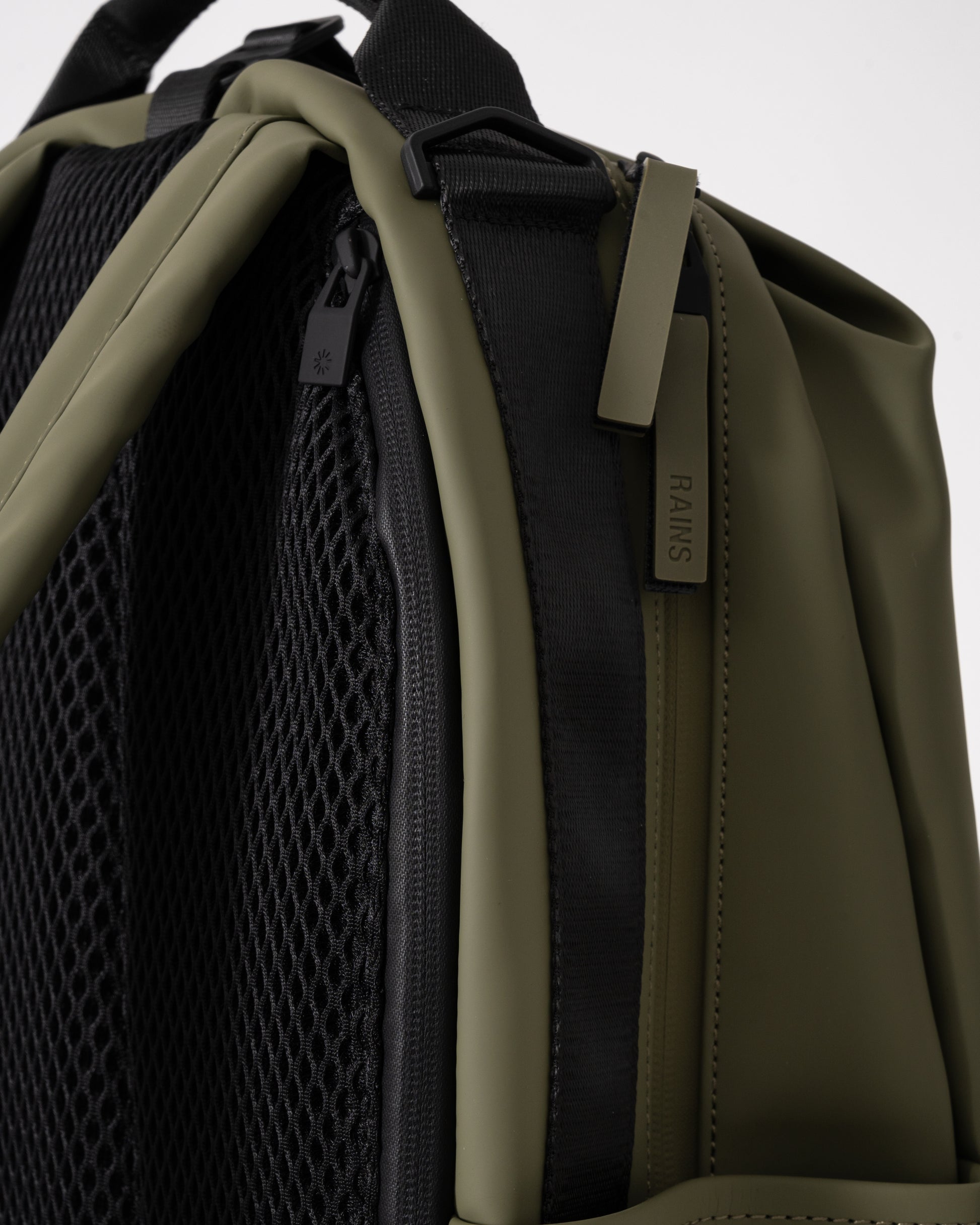 Rains Clip Front Backpack  - 134 Marsh - CHO - Designer Unisex Bags