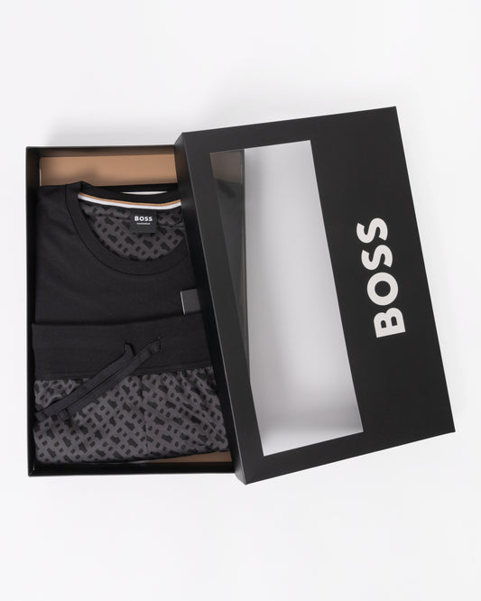BOSS Orange Relax Mens Gift-Boxed Pyjamas in Cotton with Logo and Monograms