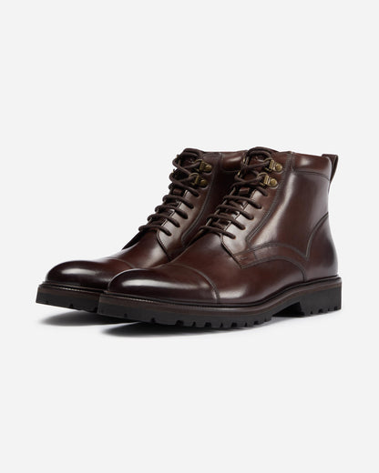 Oliver Sweeney Runcorn Mens Antiqued Calf Leather Brogue Boots -  Brown