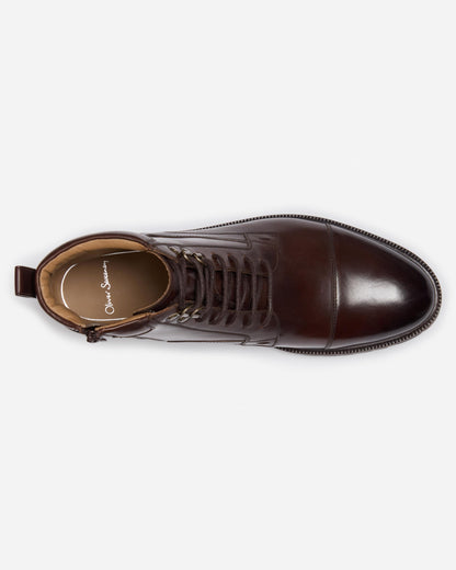 Oliver Sweeney Runcorn Mens Antiqued Calf Leather Brogue Boots -  Brown