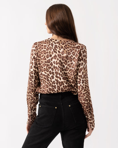 Samsoe & Samsoe Women's Hamill Leopard Print Blouse