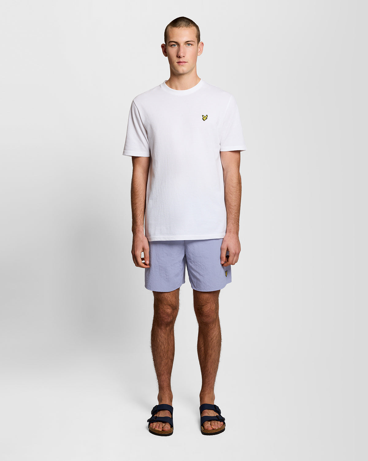 Lyle & Scott Plain Mens Swim Shorts - Y128 Bubble Blue