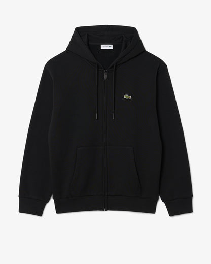 Lacoste Fleece Full-Zip Mens Classic Fit Hoodie - Black 031
